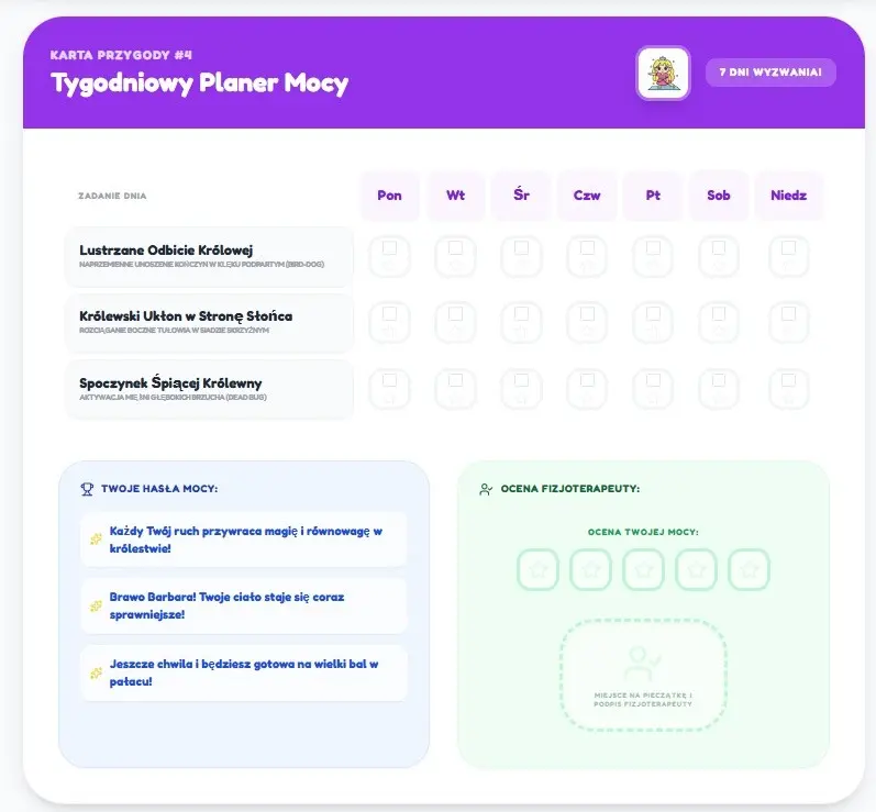 Tygodniowy Planer Mocy